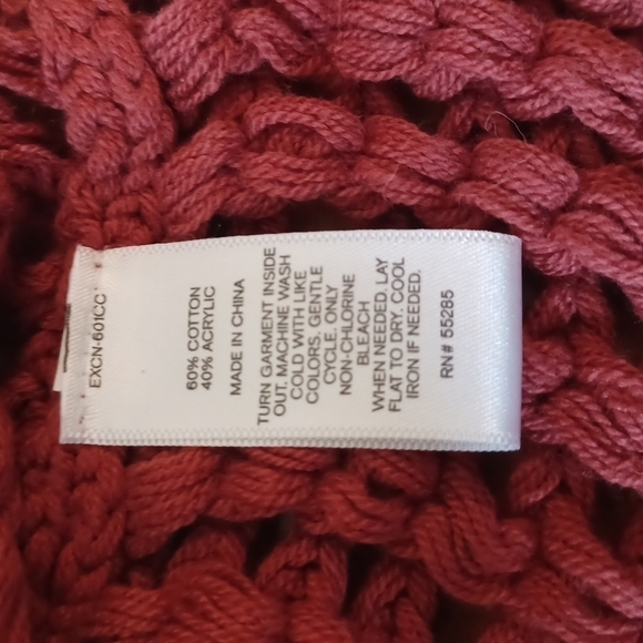 nwt Express rust colored fall sweater.Size small. Beautiful waffleknit  style. - Picture 8 of 10